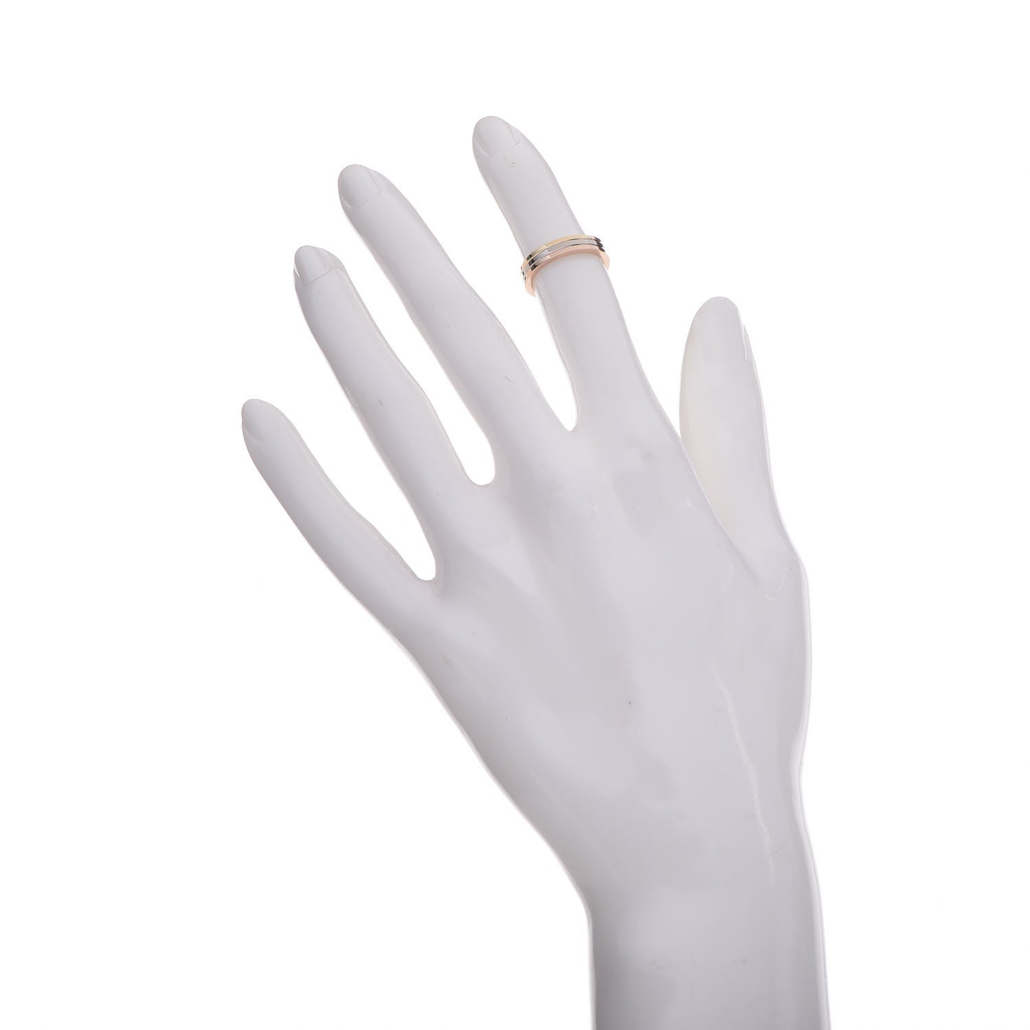 Cartier 18K Pink White Yellow Gold 3.5mm Vendome Louis Cartier Wedding Band Ring 45 3.25 2 of 5
