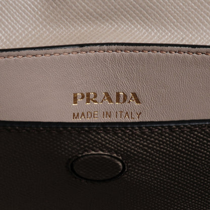 Prada Saffiano Cuir Large Double Bag Pomice 8 of 9