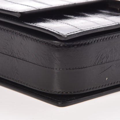 Saint Laurent Shiny Soft Calfskin Anguille Medium Bellechasse Black 8 of 10