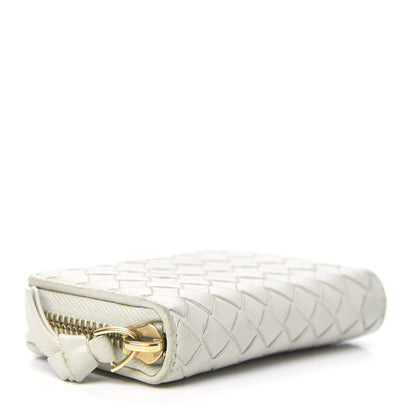 Bottega Veneta Nappa Intrecciato Zip Around Coin Purse Cream 4 of 13
