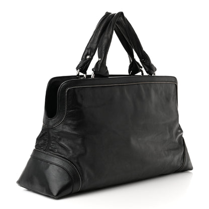 Chanel Lambskin East West Soho Shopper Black 3 of 15