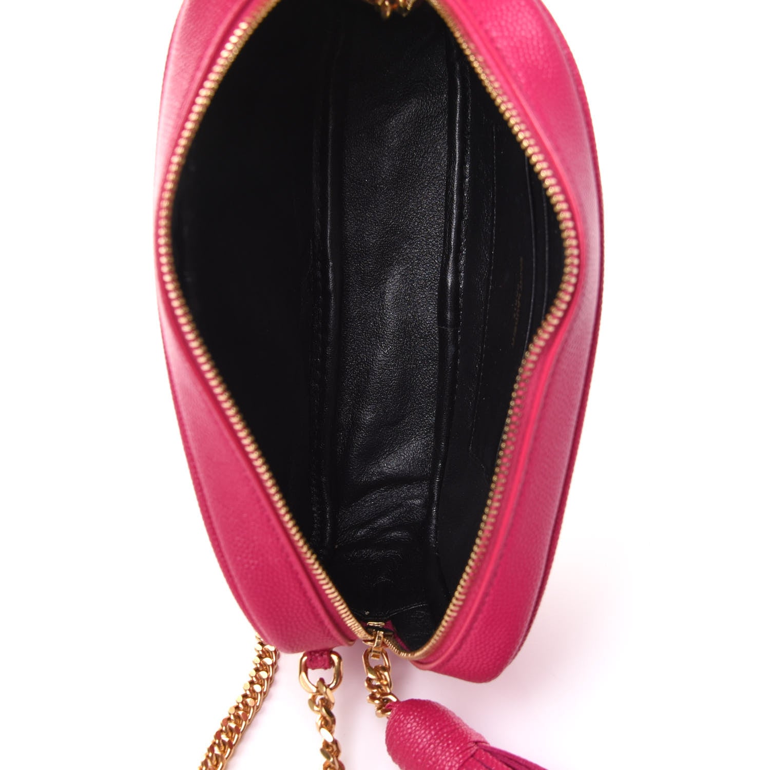 Saint Laurent Grain De Poudre Matelasse Monogram Mini Lou Camera Bag Fuchsia 5 of 11