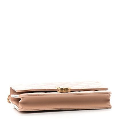 Chanel Calfskin Quilted Perfect Fit Wallet On Chain WOC Beige 3 of 5