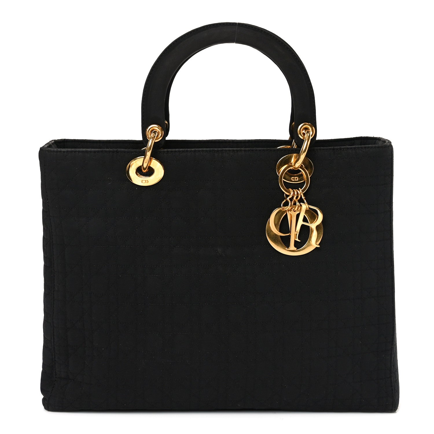 Christian Dior Nylon Cannage Large Lady Dior Black 1 of 10