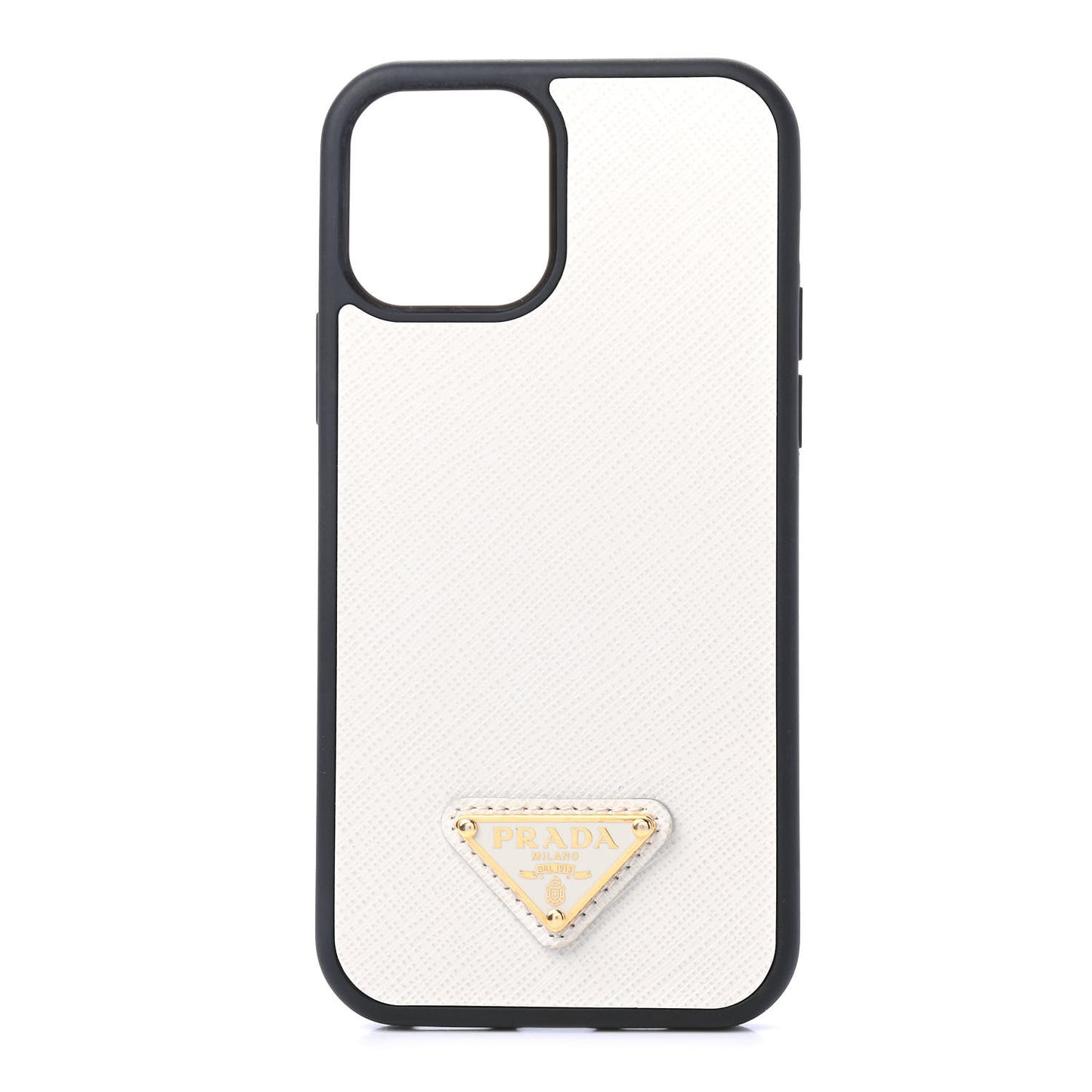 Saffiano iPhone 12 Case Chalk