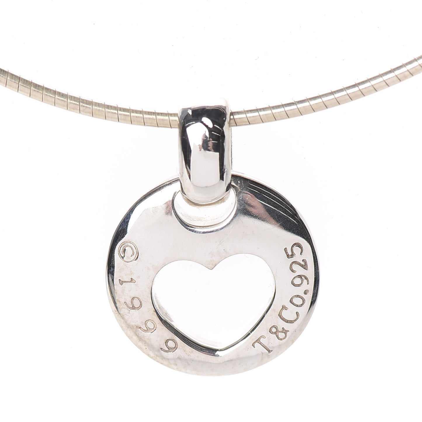 Sterling Silver Heart Wire Pendant Necklace
