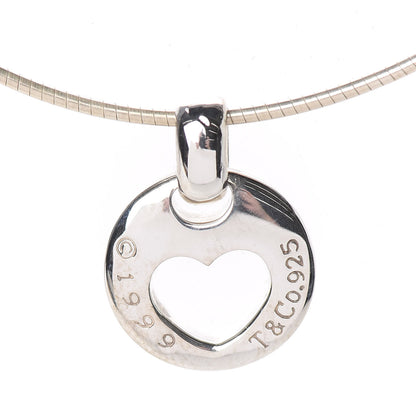 Tiffany Sterling Silver Heart Wire Pendant Necklace 7 of 7