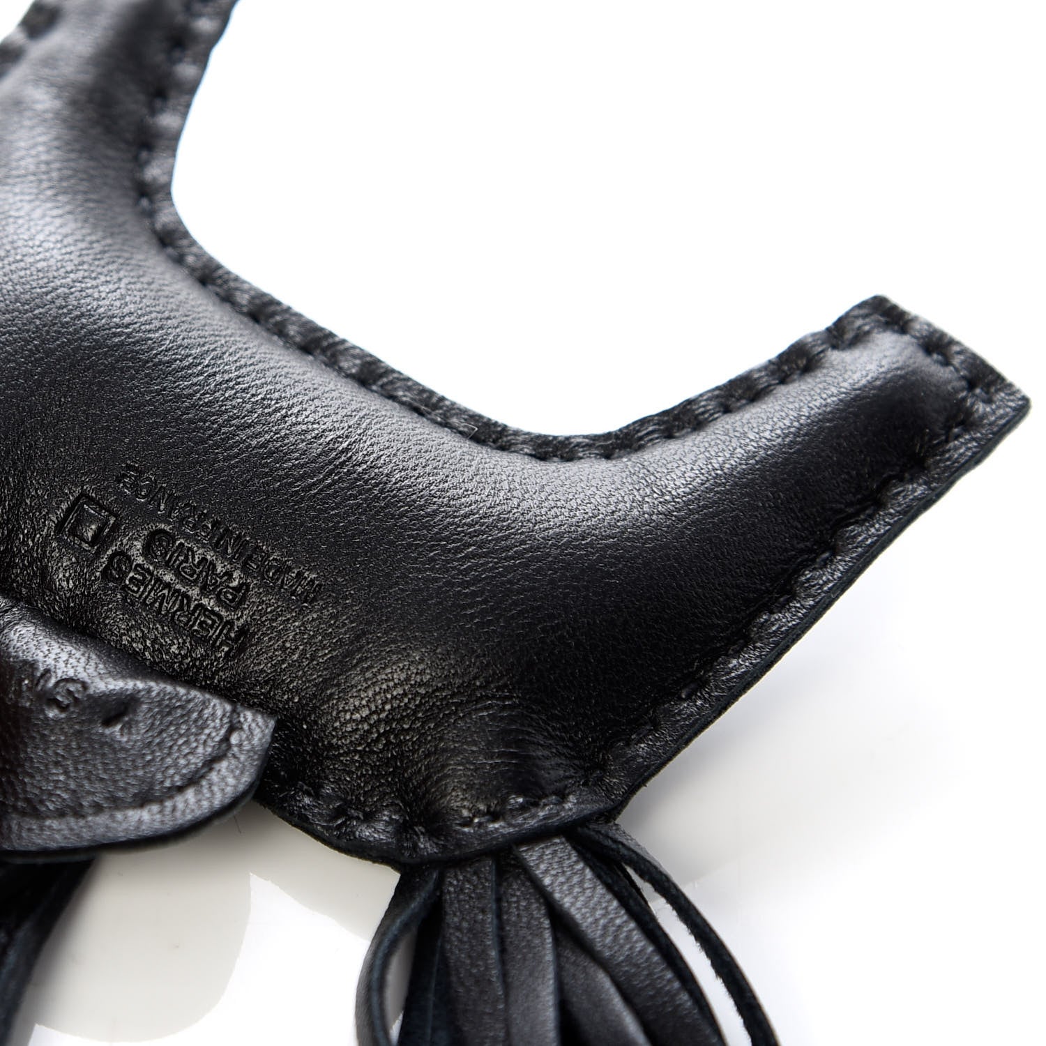 Hermes Milo Lambskin Matte Alligator Touch Grigri Rodeo Horse Bag Charm PM So Black 3 of 4