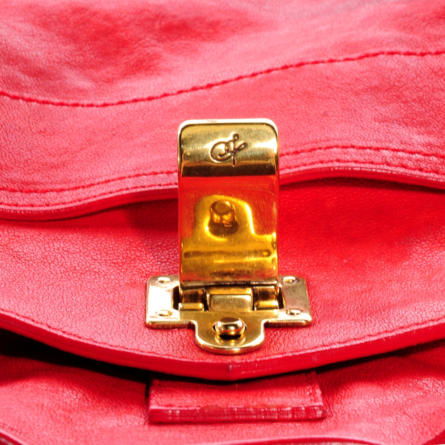 Lambskin PS1 Medium Satchel Red