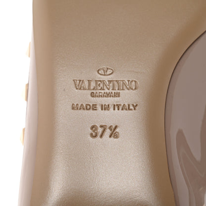 Valentino Garavani Patent Rockstud Ballerina Flats 37.5 Poudre 8 of 8
