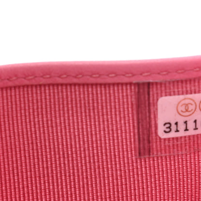 Chanel Caviar Quilted Compact Flap Wallet Pink 8 of 9