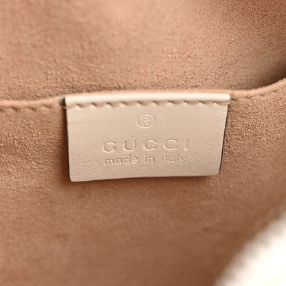Gucci Calfskin Matelasse Mini GG Marmont Chain Shoulder Bag White 6 of 12