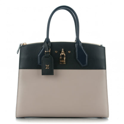 Louis Vuitton Calfskin City Steamer MM Gris Black 1 of 6