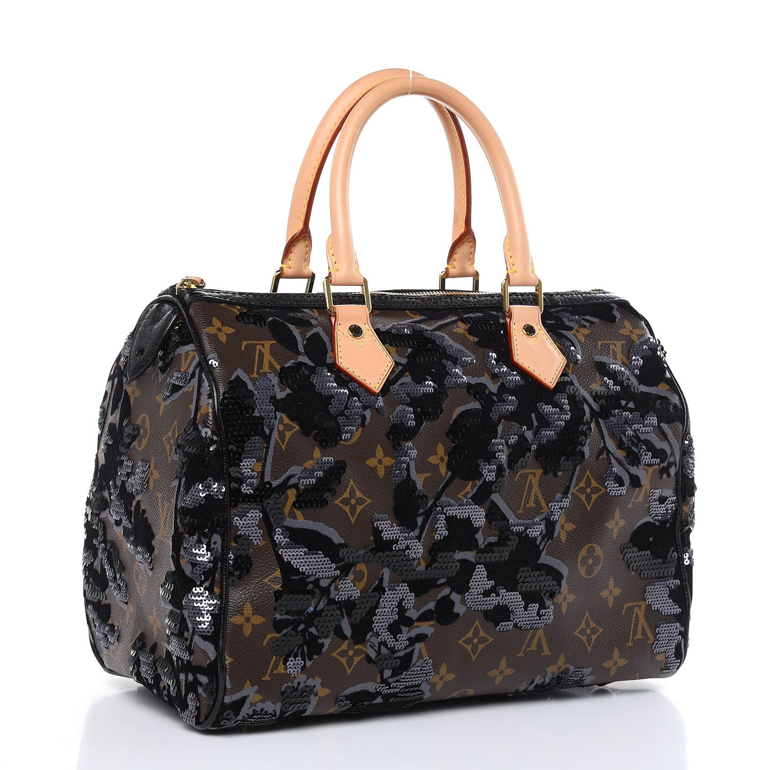 Louis Vuitton Monogram Fleur De Jais Sequins Speedy 30 3 of 10