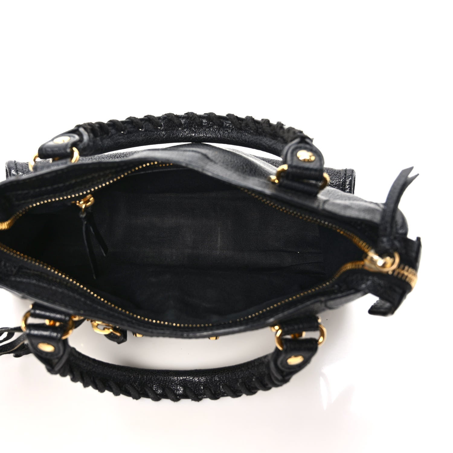 Balenciaga Chevre Gold Metallic Edge Hardware Mini City Black 5 of 10
