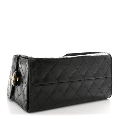 Chanel Shiny Crumpled Calfskin Quilted Small Chanel 25 Handbag Black 4 of 11