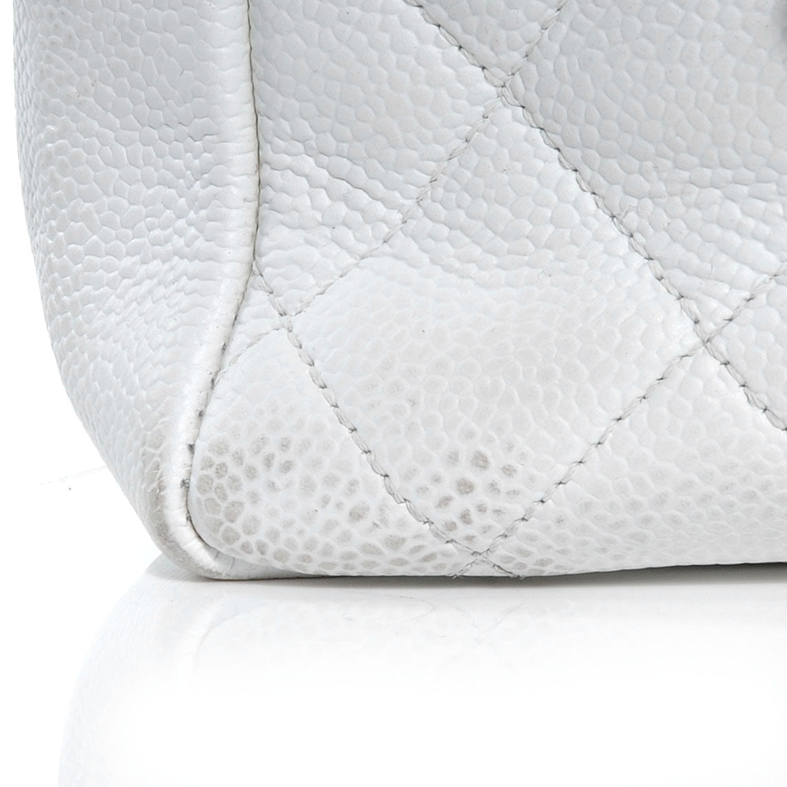 Chanel Caviar Grand Shopping Tote GST White 10 of 13