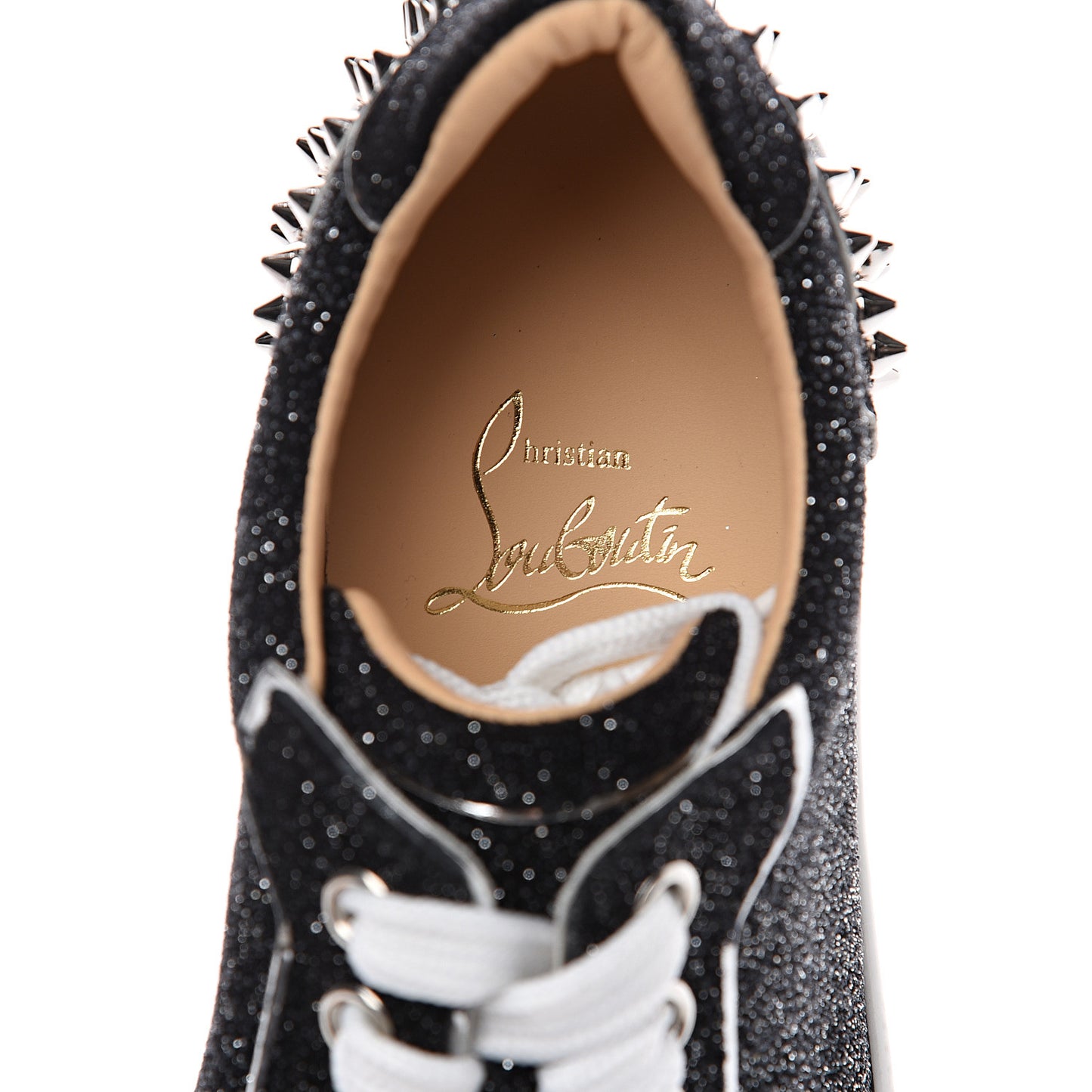 Crosta Womens Vieira Spiked Flat Comete Sneakers 35 Black Silver