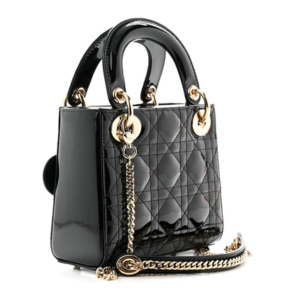 Christian Dior Patent Cannage Mini Lady Dior Black 3 of 9