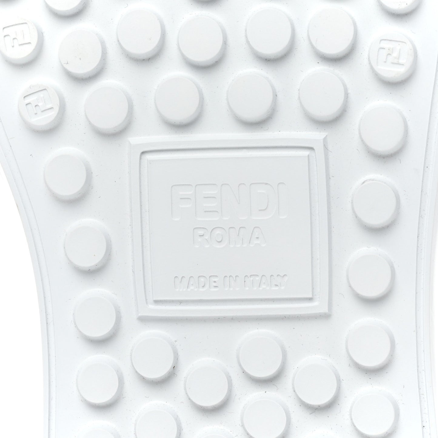Fabric Jacquard Vitello Technical Fabric FF Womens Fendi Force Low Top Sneakers 38 Tobacco Black Ultrawhite White