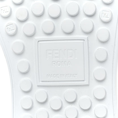 Fendi Fabric Jacquard Vitello Technical Fabric FF Womens Fendi Force Low Top Sneakers 38 Tobacco Black Ultrawhite White 7 of 9