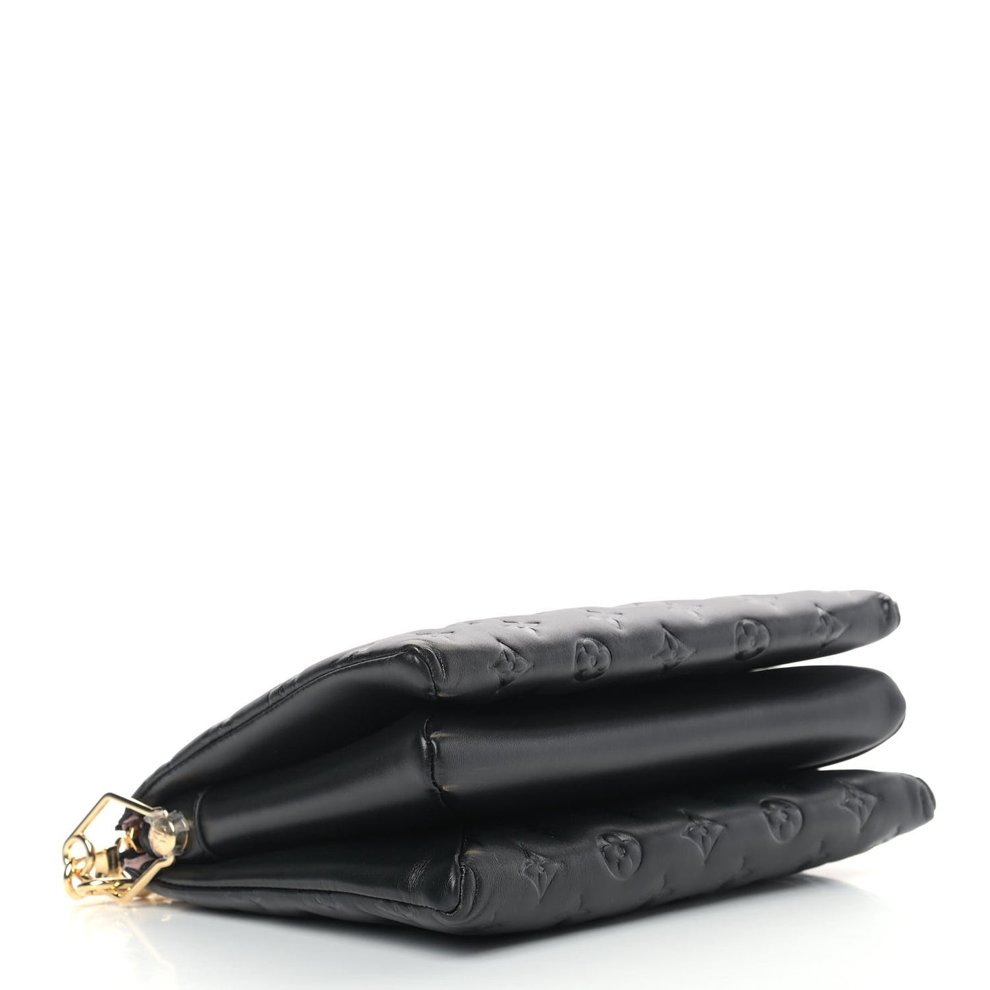 Lambskin Embossed Monogram Coussin PM Black