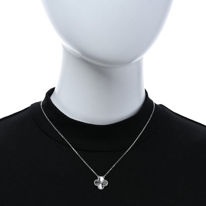 Van Cleef & Arpels 18K White Gold Guilloche Vintage Alhambra Pendant Necklace 3 of 5
