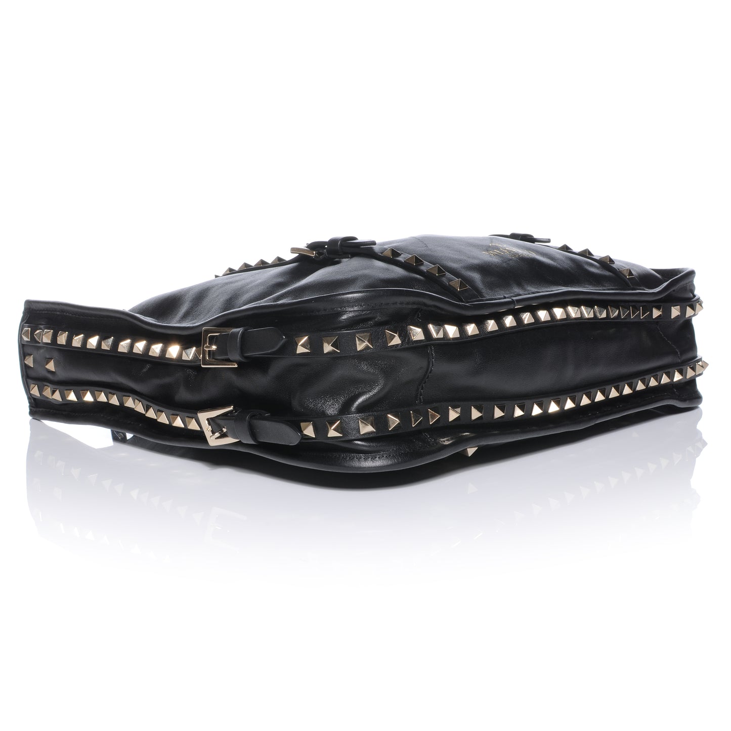 Vitello Rockstud Shopper Tote Black