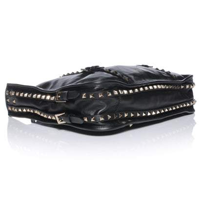 Valentino Garavani Vitello Rockstud Shopper Tote Black 4 of 8
