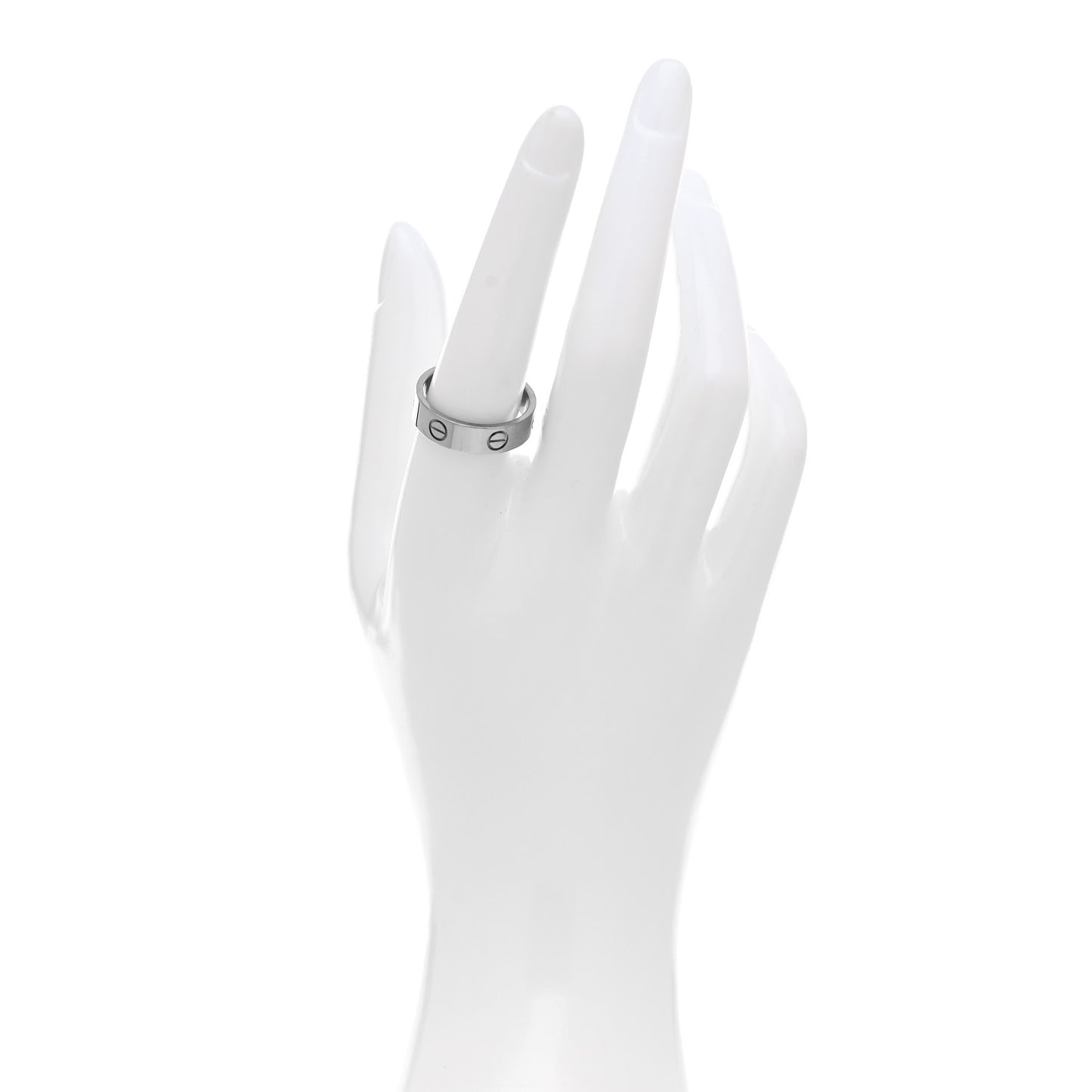 18K White Gold 5.5mm LOVE Ring 57 8