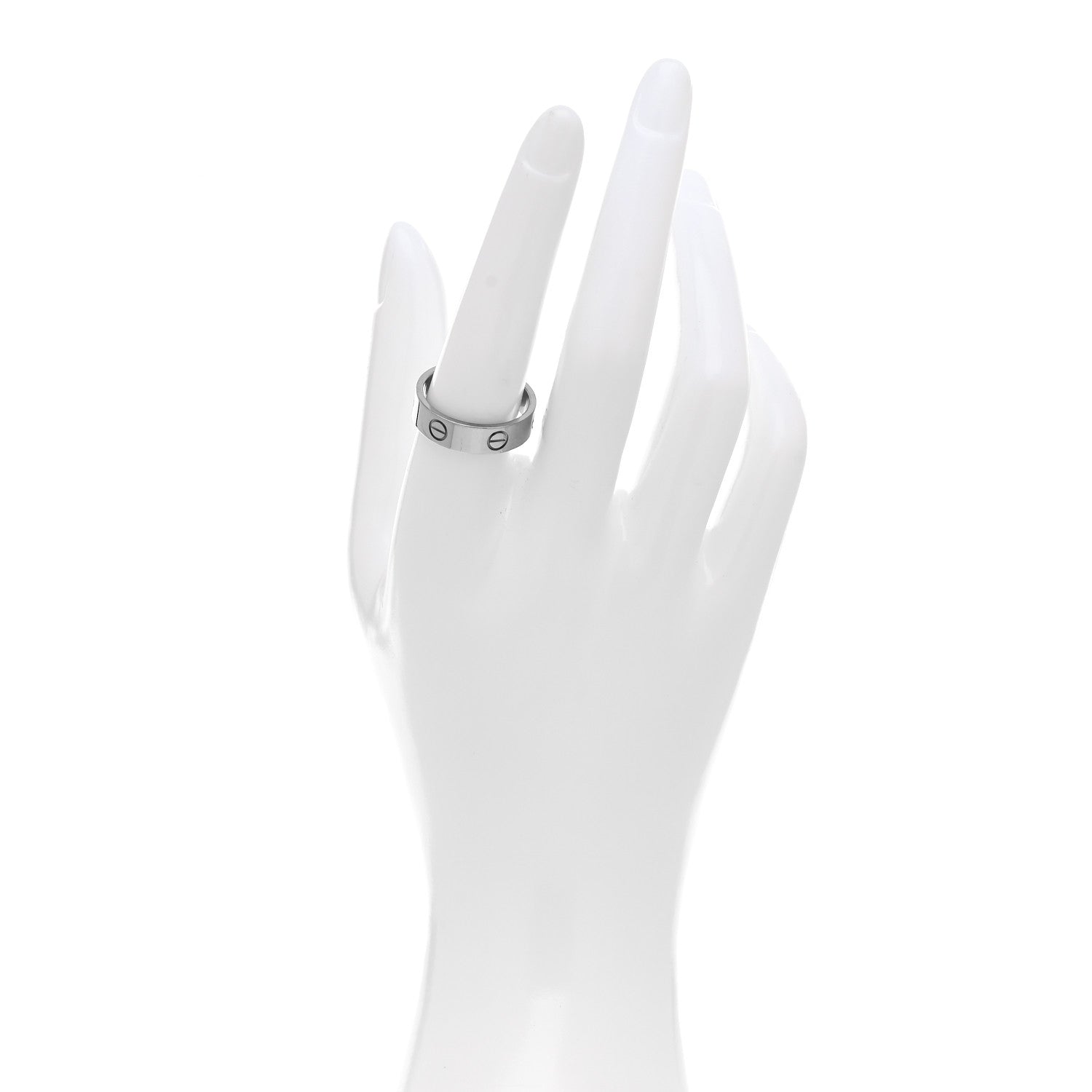 Cartier 18K White Gold 5.5mm LOVE Ring 57 8 2 of 5
