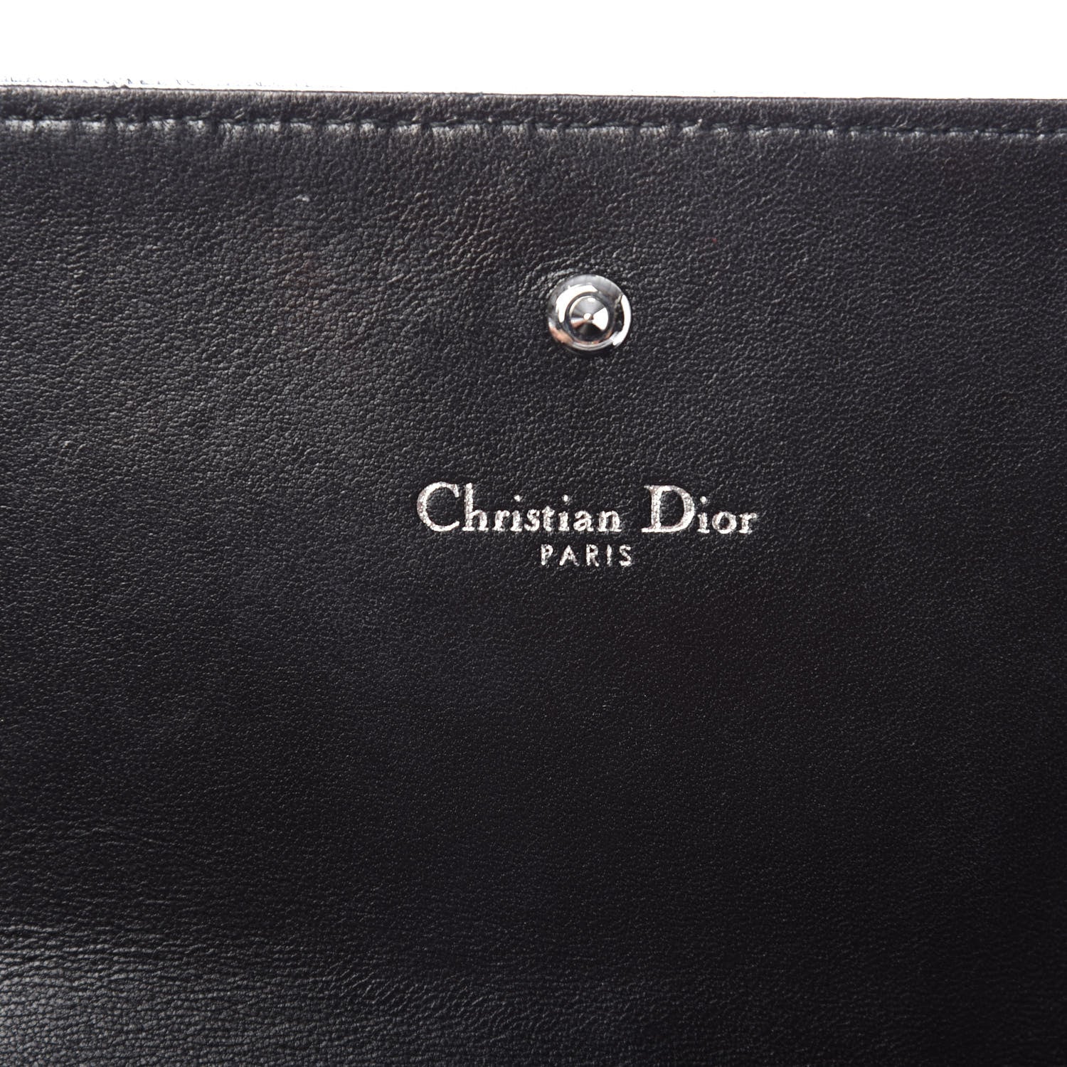 Christian Dior Grained Calfskin Diorama Croisiere Chain Wallet Black 7 of 11