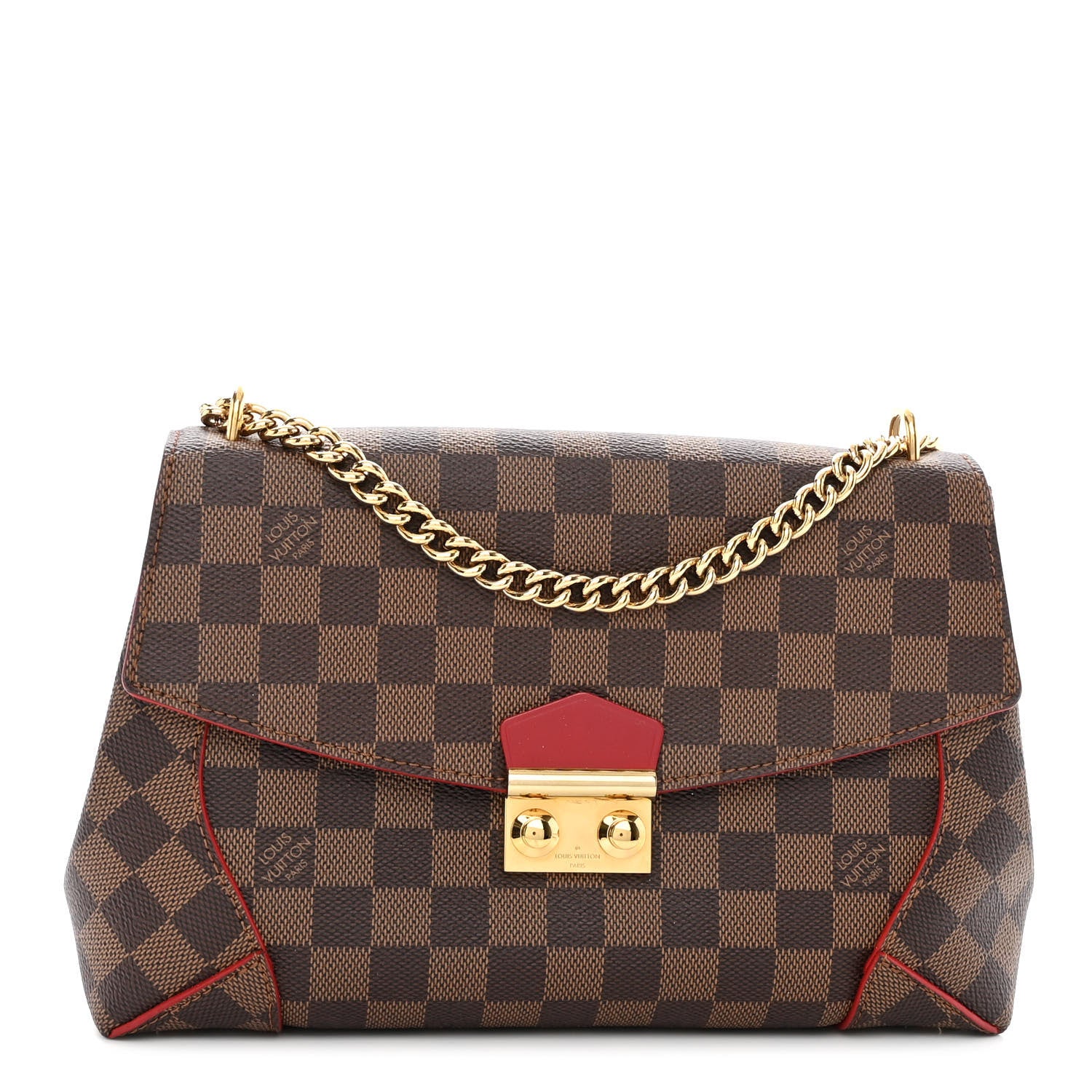 Louis Vuitton Damier Ebene Caissa Clutch Cherry 1 of 10