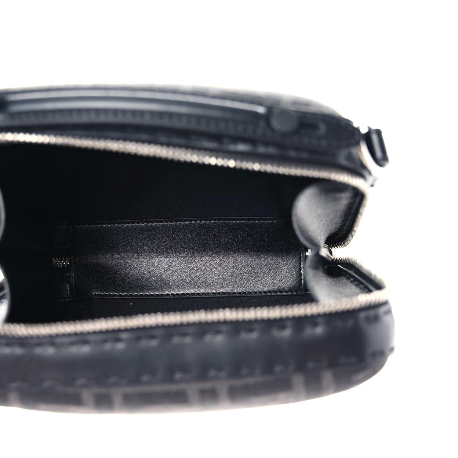 Fendi Recycled Fabric Jacquard Vitello Astro FF 1974 Mini Suitcase Bag Asfalto Black 7 of 11