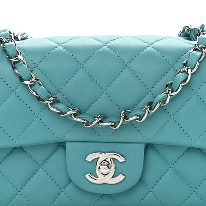 Chanel Lambskin Quilted Mini Rectangular Flap Turquoise 7 of 11