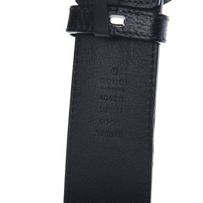 Gucci Textured Dollar Calfskin Nickel Double G 40mm Belt 90 36 Black 3 of 5