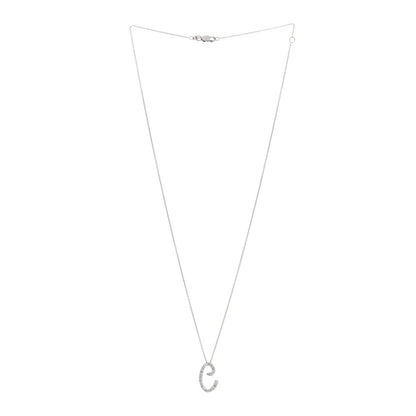 Roberto Coin 18K White Gold Diamond Cursive Letter C Pendant Necklace 3 of 5
