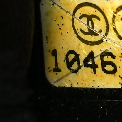 Chanel Shearling Suede Stitched CC Tote Black 8 of 11