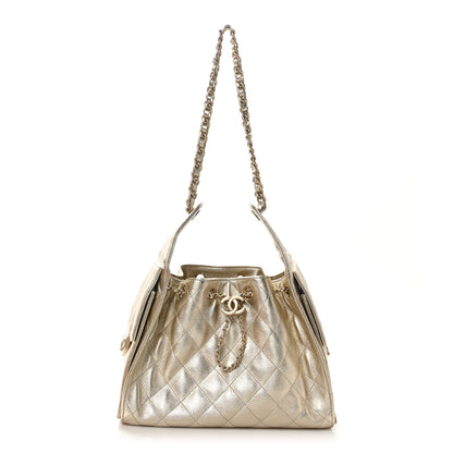 Chanel Metallic Caviar Quilted Small Chanel 25 Handbag Gold 1 of 11
