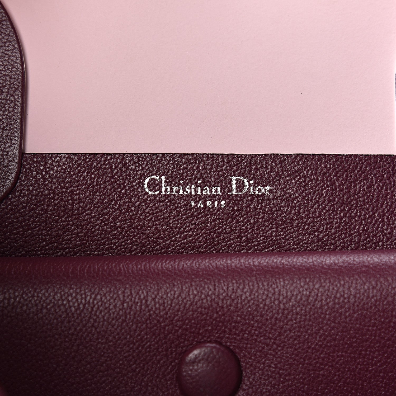 Christian Dior Supple Grained Calfskin Large Open Bar Tote Purple 6 of 11
