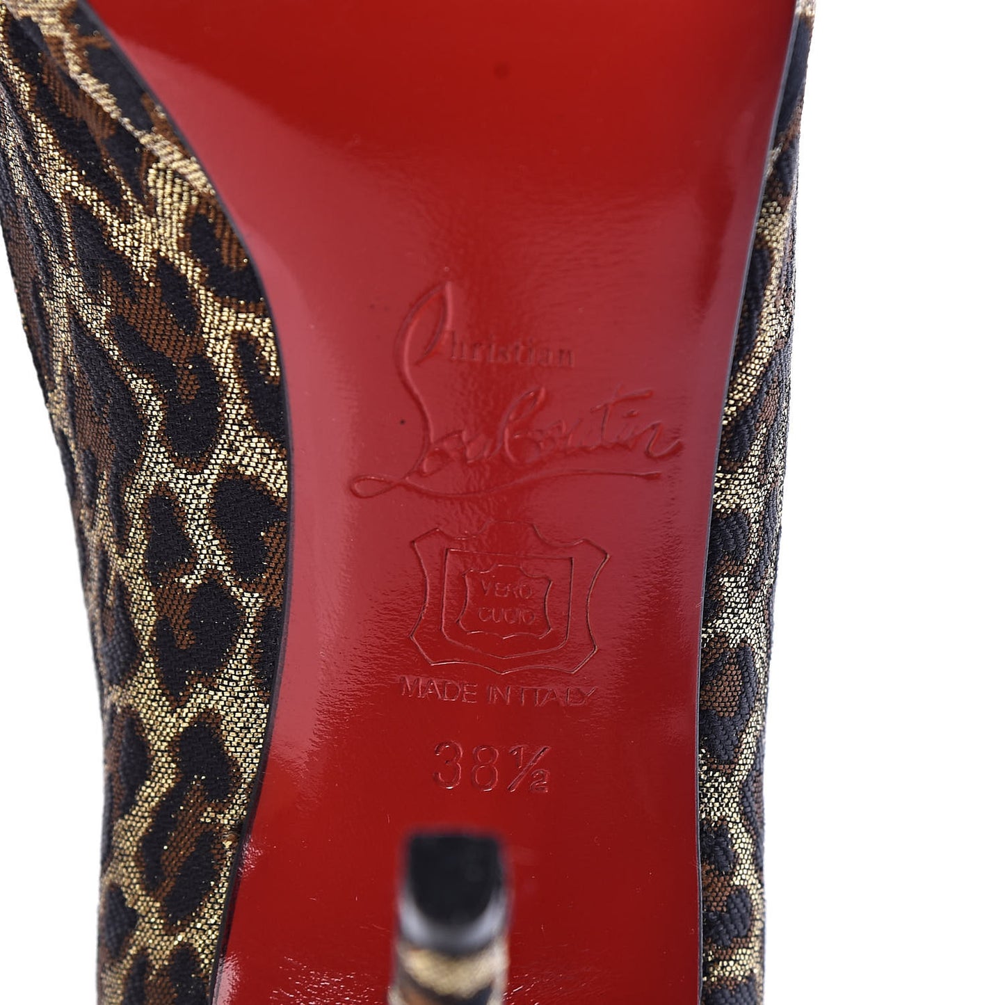 Jacquard Leopard Giaguaro New Simple 120 Pumps 38.5 Marrone Oro 2