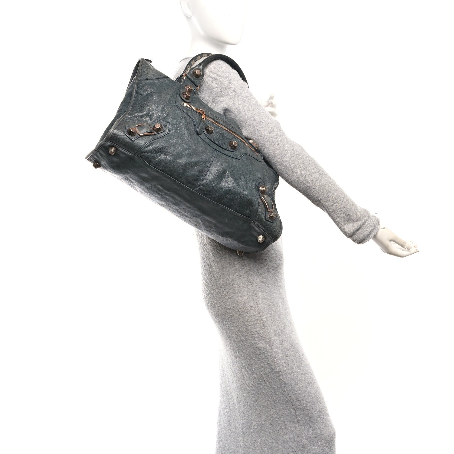 Balenciaga Agneau Giant 21 Rose Gold Hardware Work  Anthracite 2 of 12