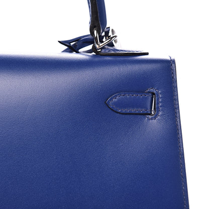 Hermes Tadelakt Kelly Sellier 25 Bleu Electrique 19 of 38