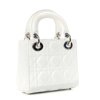 Christian Dior Lambskin Cannage Mini Lady Dior White 3 of 9