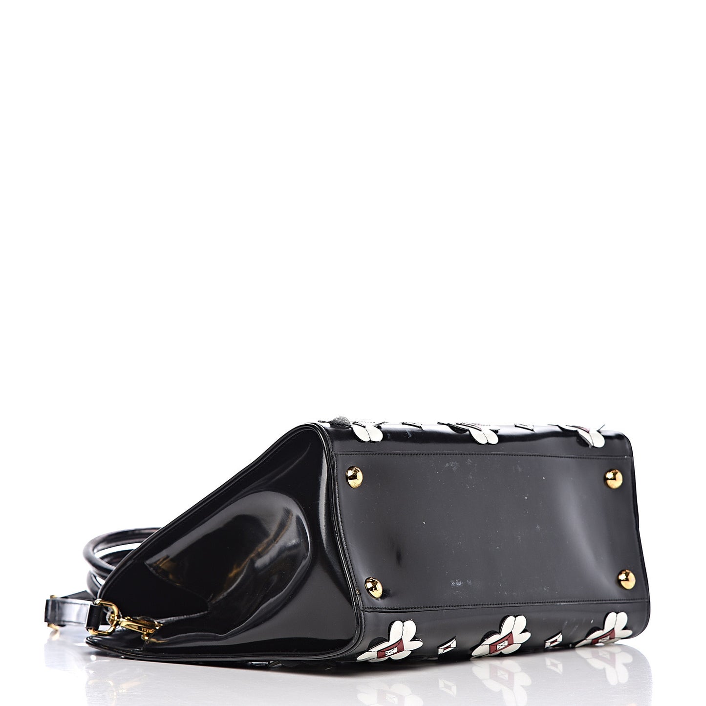 Spazzolato Floral Shopper Black White