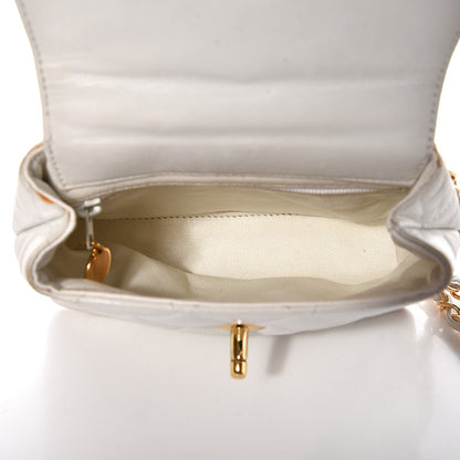 Chanel Lambskin Quilted Flap Waist Belt Bag White 5 of 20