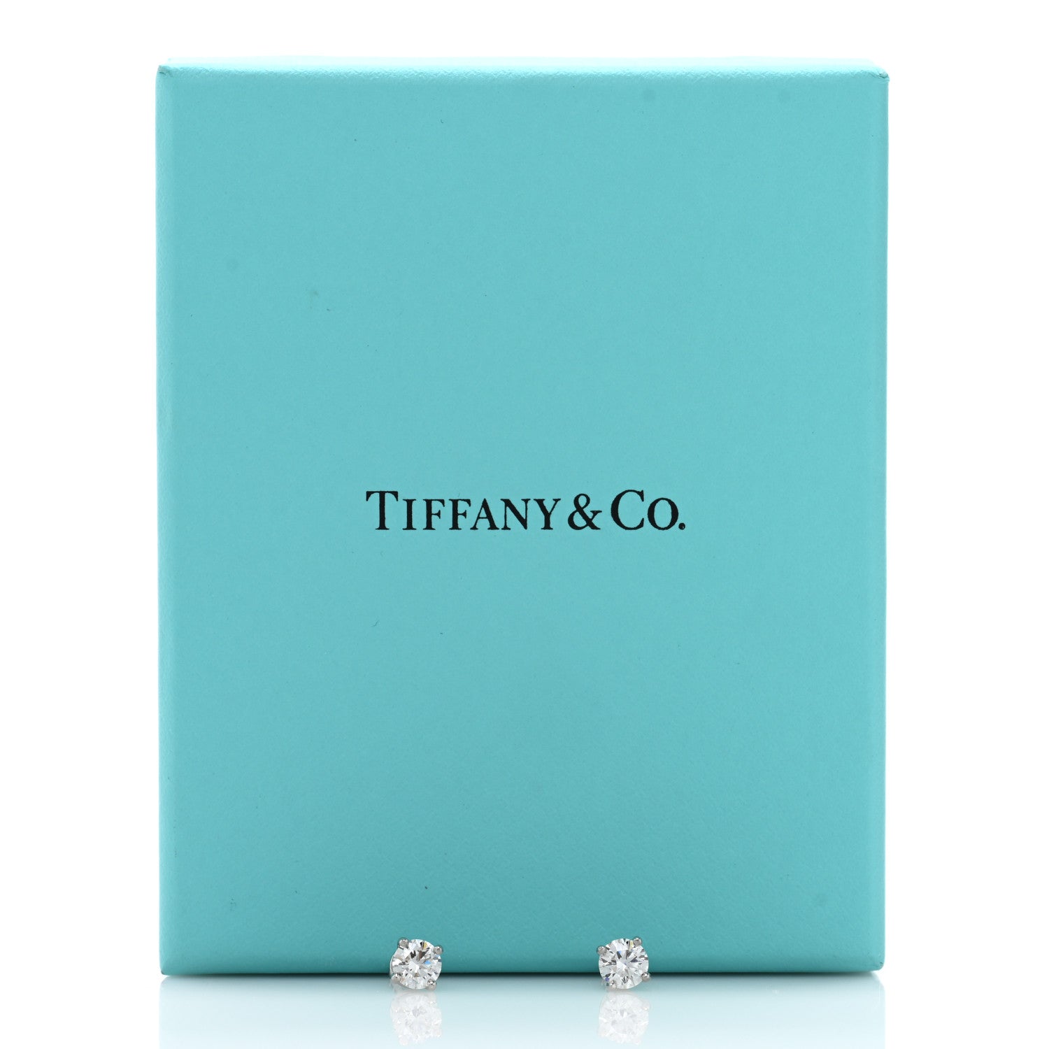 Tiffany Platinum Diamond 1.00ctw Round Solitaire Earrings 5 of 5