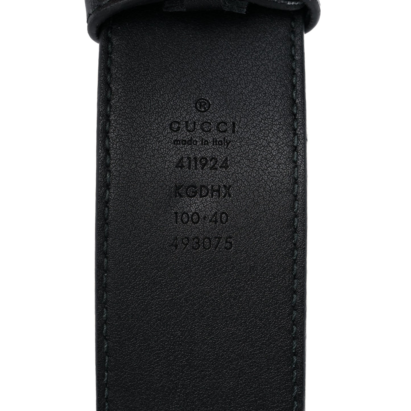 GG Supreme Monogram Selleria Calfskin Interlocking G 40mm Belt 100 40 Black Grey