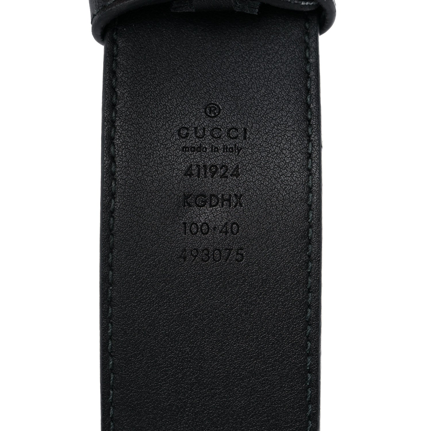 Gucci GG Supreme Monogram Selleria Calfskin Interlocking G 40mm Belt 100 40 Black Grey 3 of 6