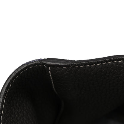 Hermes Taurillon Clemence Double Sens 36 Reversible Tote Graphite Bleu Electrique 11 of 14